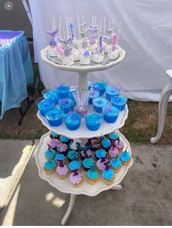 Antique Three Tier Pedestal Great For Parties