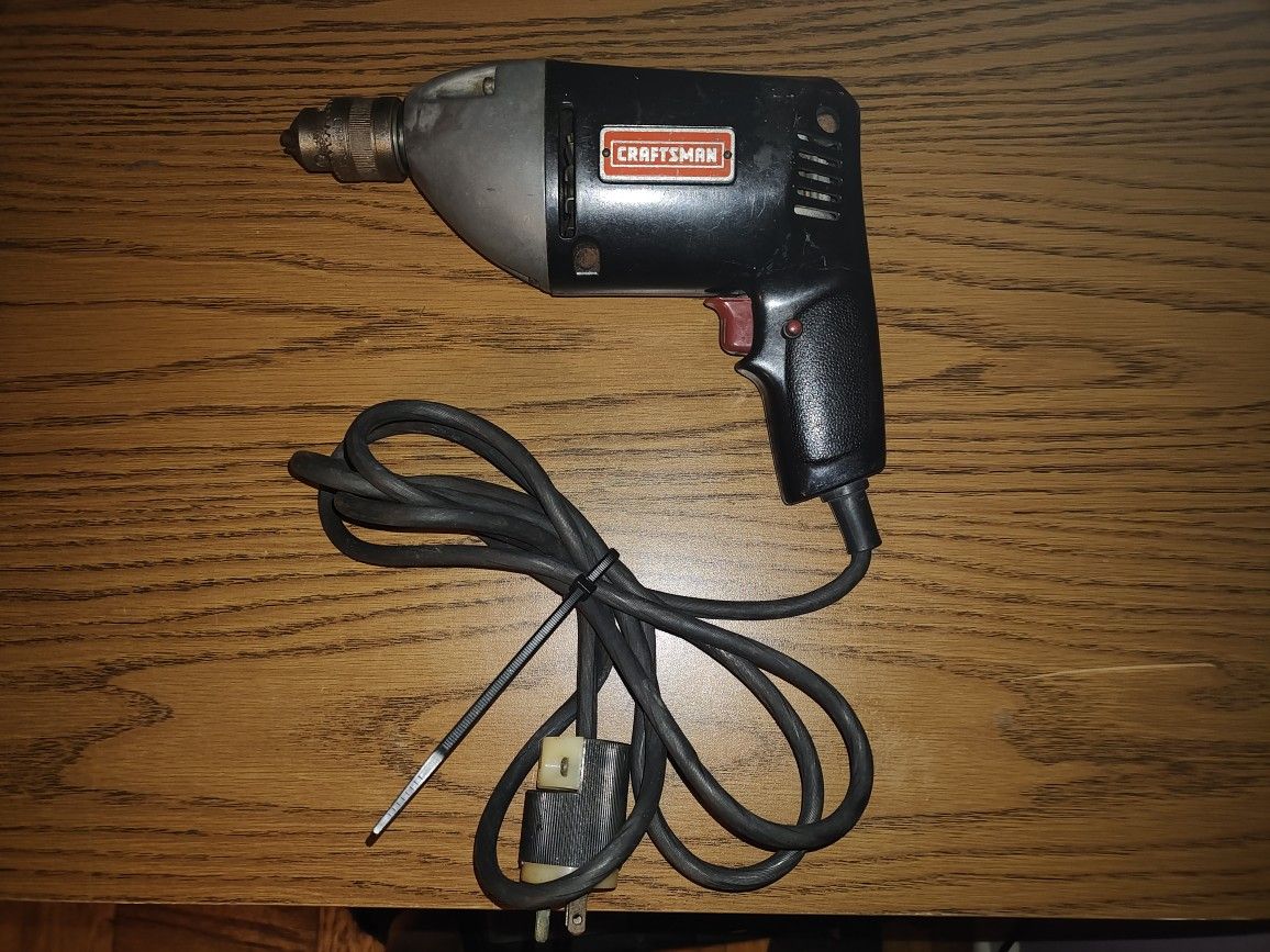 1970 Vintage Sears Craftsman 3/8" Variable Speed Double Insulated Electric Drill, Model No. (contact info removed)0.