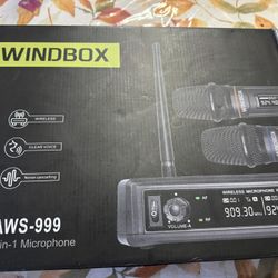 Wireless Microphone System, Professional Karaoke Microphone UHF Dual Channel Handheld Microphone, 200ft Range Receiver and 2 Handheld Mic Set, Cordles