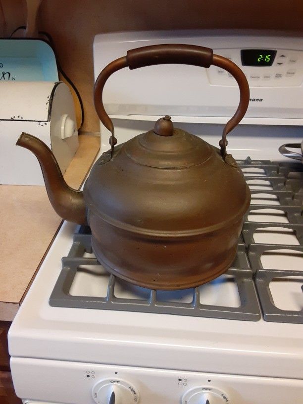 Antique Large Gooseneck Copper Kettle