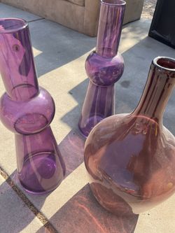 3 Purple Vase