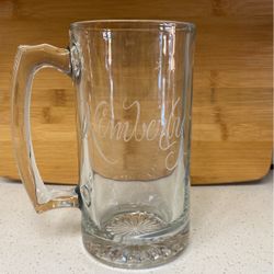 Glass Mug Holds 24 Oz Engraved With Kimberly 