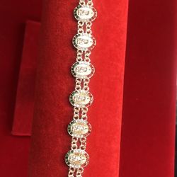 Nuevo Brazalete Chapado En Oro De 14k , 19+4cm De Largo 