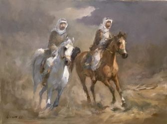 Arabian Horses In Race