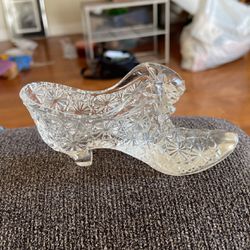 Vintage Glass Shoe 
