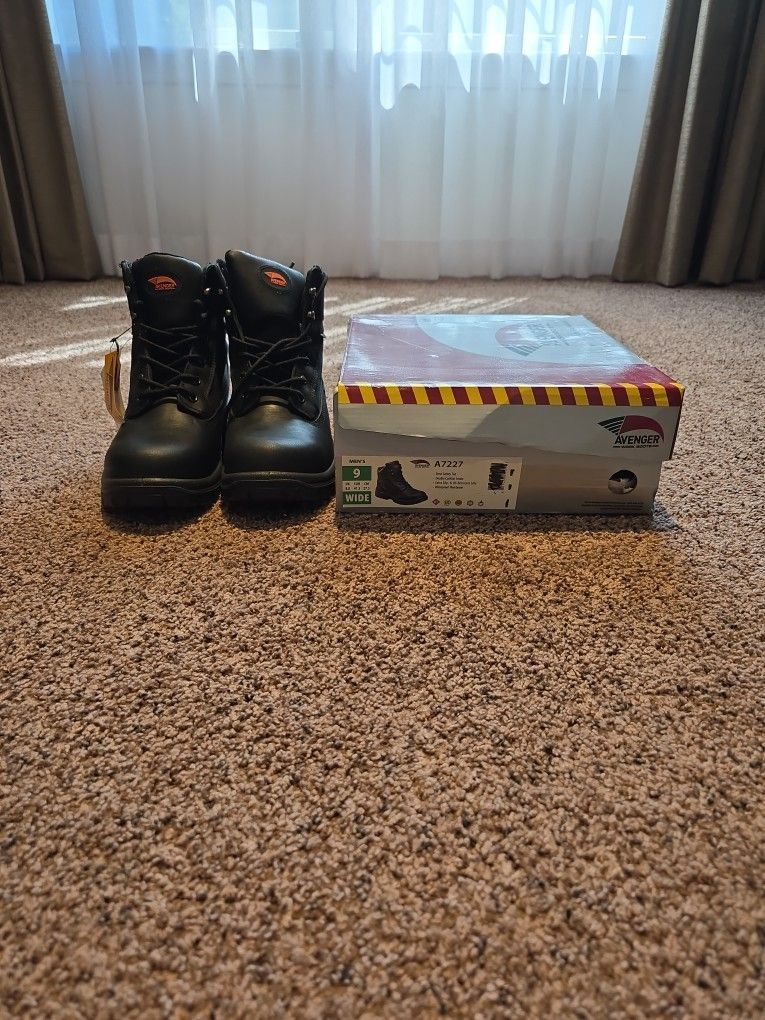 Avenger A7227 Men's Size 9 Boot Steel Tip