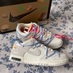 Nike Dunk Low The 50 X Off White Suede Sneakers Men 6.5