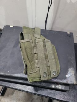 Kombat Tactical MOLLE Holster With Pistol Mag Green