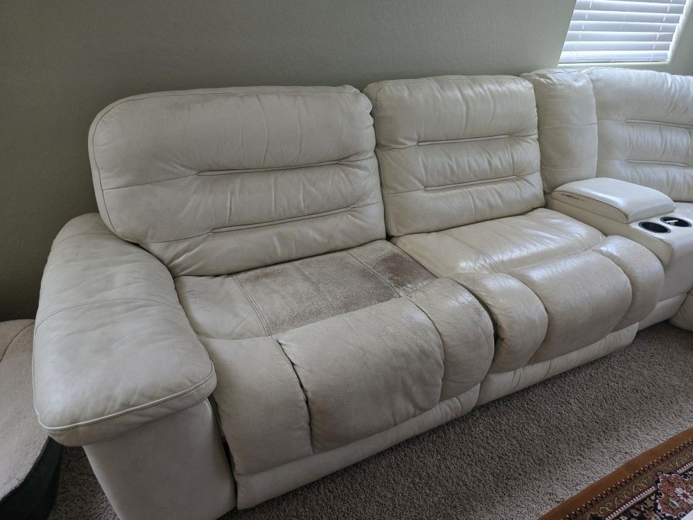 Leather Sectional And Matching Coffee Table