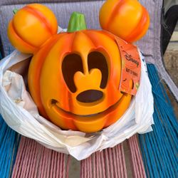 Mickey Mouse Pumpkin light on
