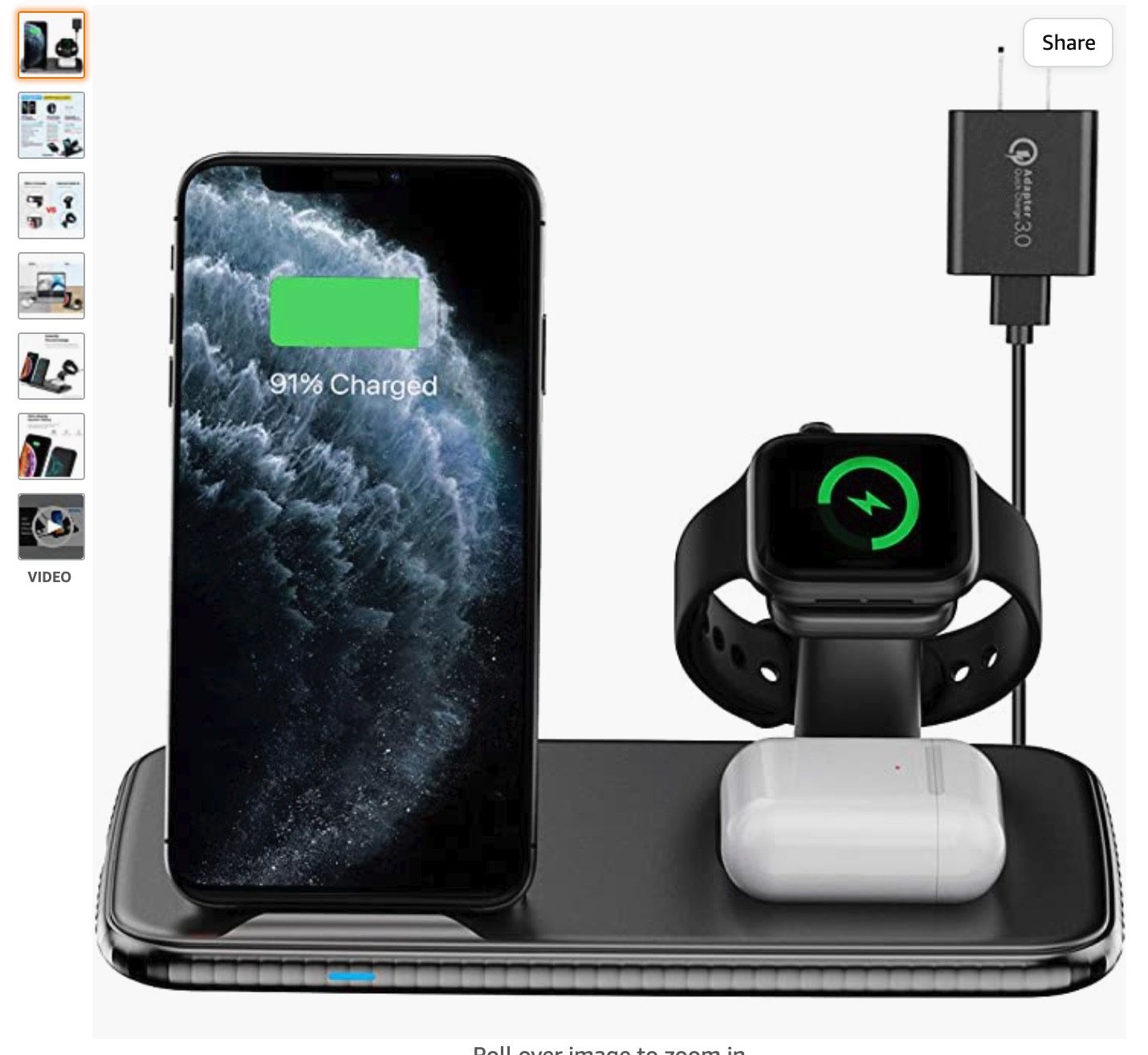 Apple iPhone Watch AirPods Charging Station