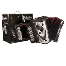 Hohner HA-3100 Panther GCF Diatonic Accordion Matte Black