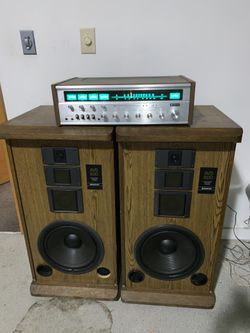 RARE SANYO SPEAKERS AV600 ONLY. RECEIVER IS SOLD