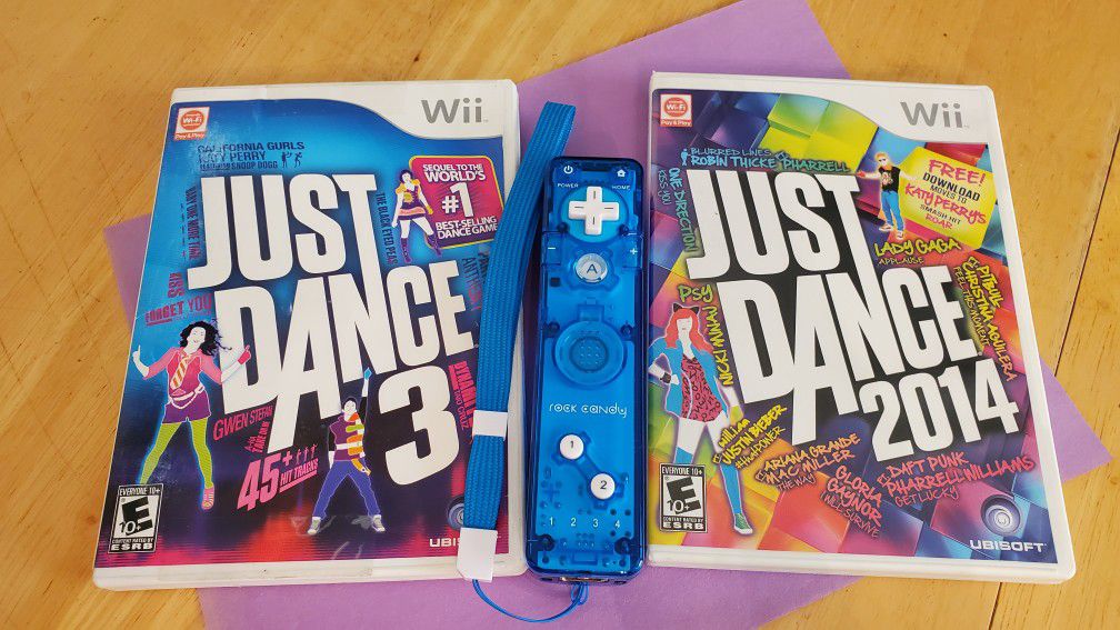 Wii Games - Just Dance & Rock Candy Remote