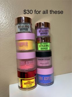 Acrylic Nail Powder Bundle – 8 Jars