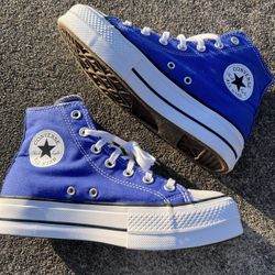 Blue Platform Chucks