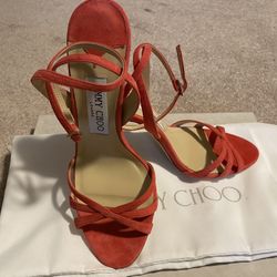 Jimmy Choo Women’s pink Dielle Suede Sandals