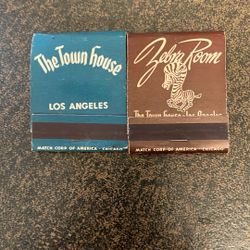 Vintage Town House Hotel LA Matchbooks 1940s