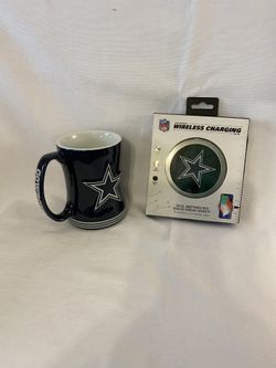 Dallas Cowboys coffee mug and wireless charger