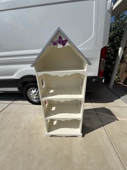 Wooden Dollhouse Bookcase