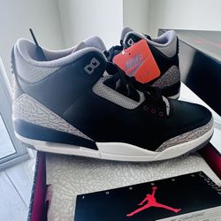 NIKE AIR JORDAN 3 RETRO _ BLACK CEMENT JORDAN 3 RETRO 