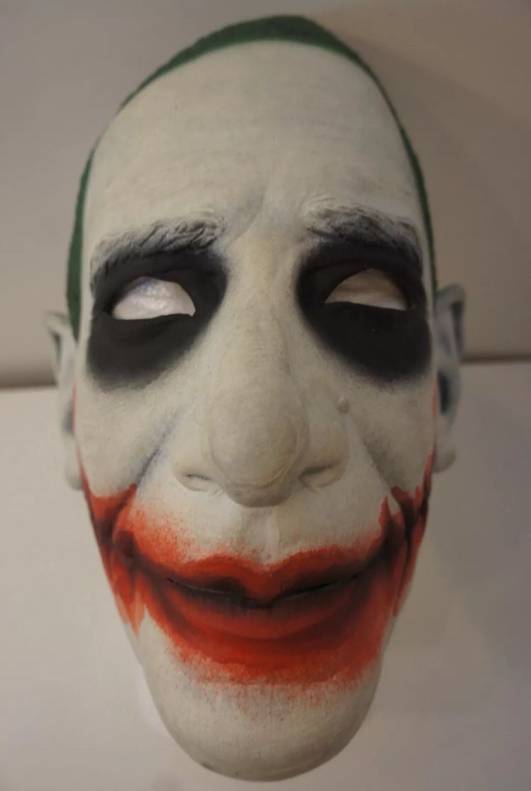 Rare Barack OBAMA joker mask Trump tyrant batman dark knight