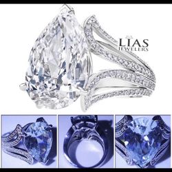 New 18k White Gold Engagement Ring 