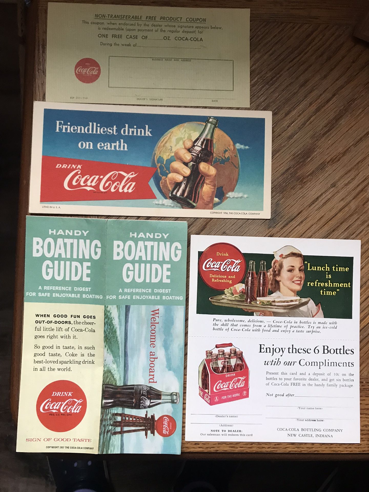 COCA COLA VINTAGE ADS 5 1957, 58