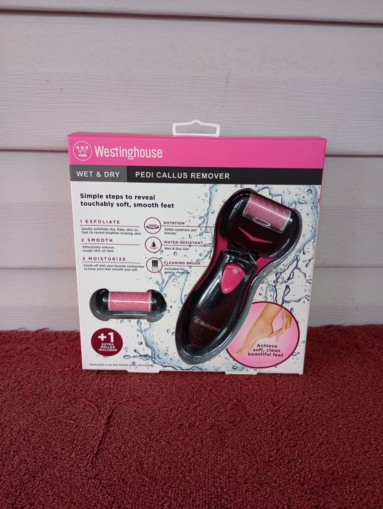 Westinghouse Wet & Dry Pedi Callus Remover Extra Roller Included