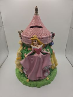Vintage Disney Land Resort Princess Castle Coin Bank Memorabilia