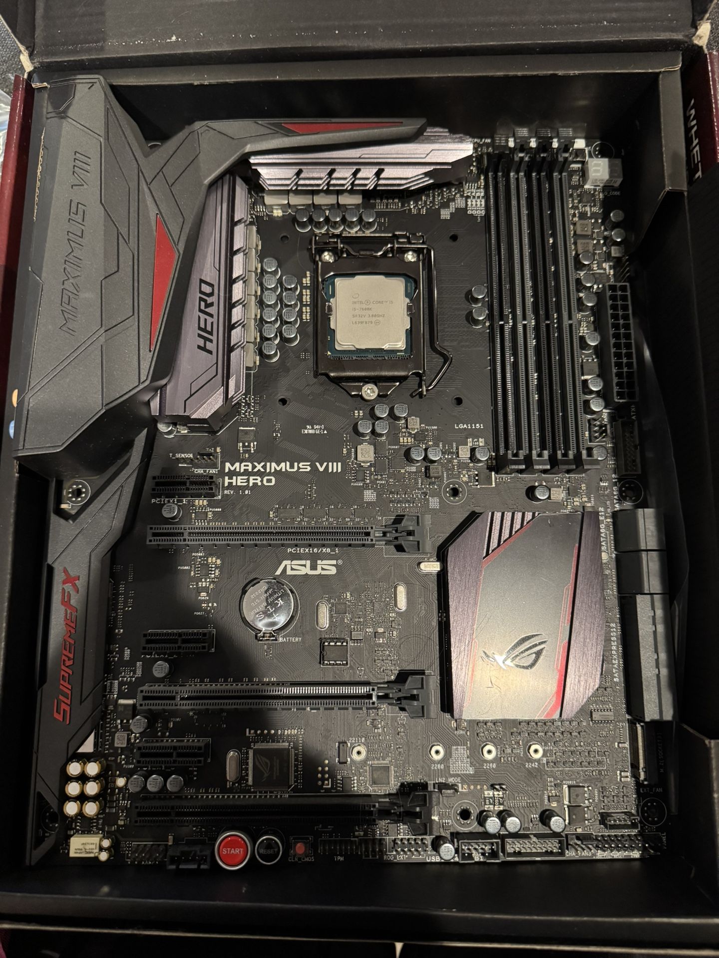 Maximus VIII Hero Motherboard i5-7600k