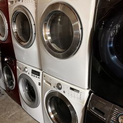LG Stackable Used Set Gas Dryer And Washer