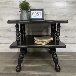 Black Vintage End Table 