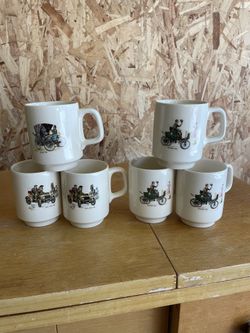 6 Vintage Collection Tea Cups
