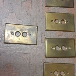 VINTAGE PUSH BUTTON SWITCH PLATE COVERS