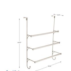 Franklin Brass Over-the-Door 3-Bar Towel Rack 