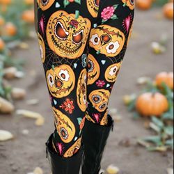 NEW Womens Pumpkin Leggings Soft As Lularoe OS