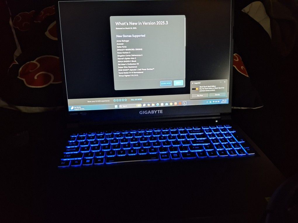 Gigabyte G6 KF + Corsair Void Headset + Logitech G502 Lights Lightspeed Mouse + Razor Huntsman Mini Keyboard