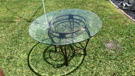 Glass outdoor table
