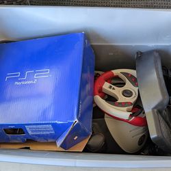 PS2 Gaming System with Two Racing Set Ups