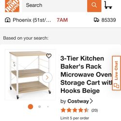 3- tier microwave table