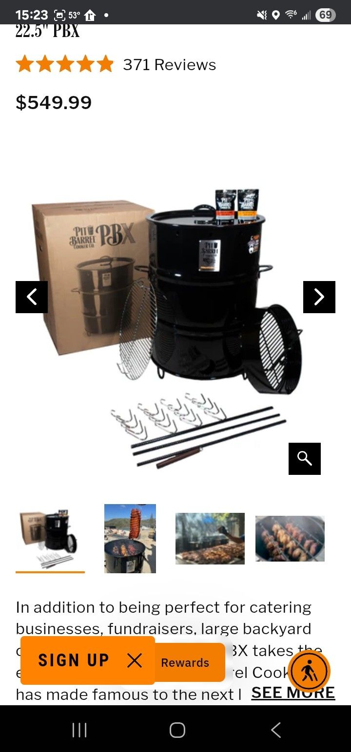 PBX ( THE LARGEST SIZE) PIT BARREL COOKER!! Bbq ,Grill, Smoker!