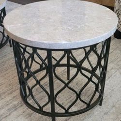 Akhilesh Marble Top End Table