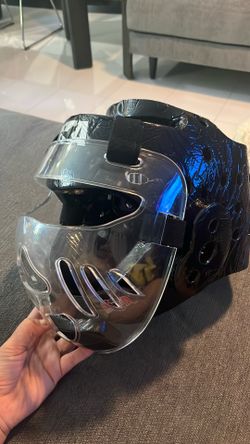 ATA Martial Arts sparring helmet-detachable transparent face shield.