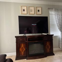 TV stand + electronic Fire place (CHEAP!)
