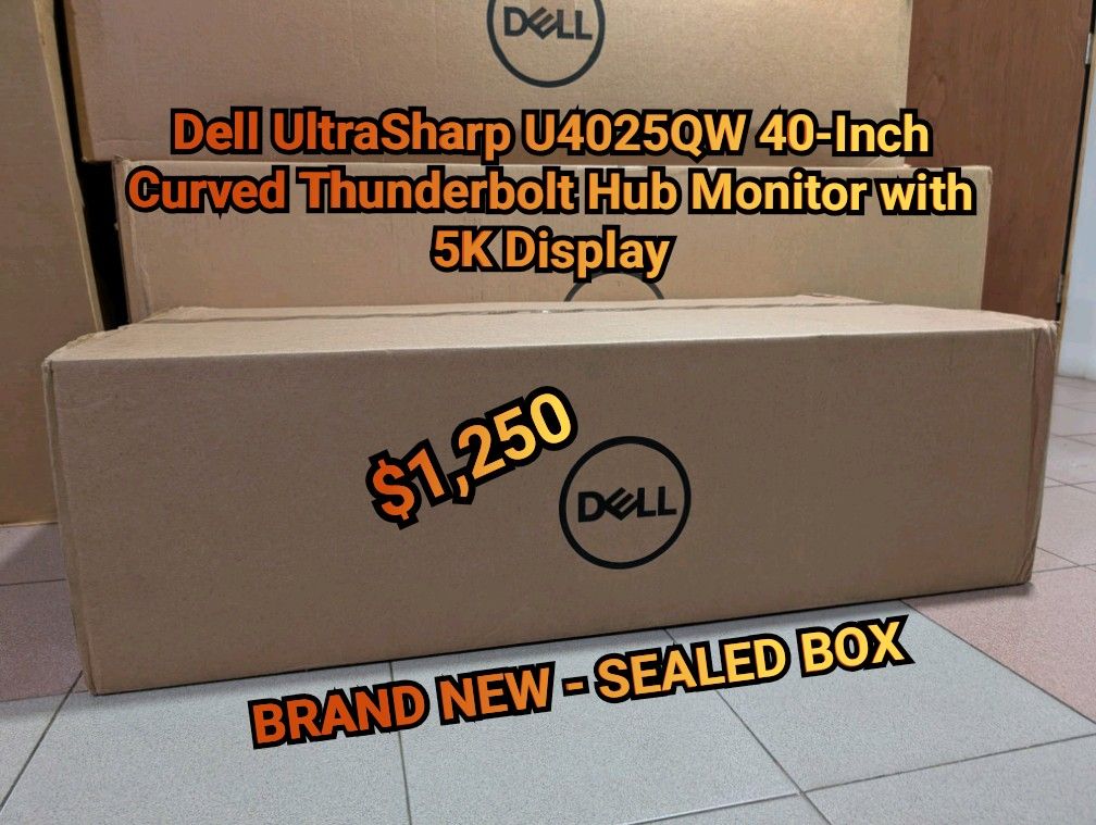 Dell UltraSharp U4025QW 40-Inch Curved Thunderbolt Hub Monitor with 5K Display