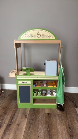 Kids wooden coffee shop