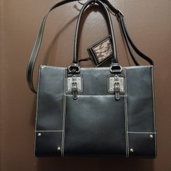 New Wilsons Leather Black briefcase/ Laptop Bag 