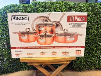 Viking 10 piece copper cookware set