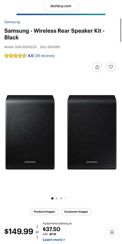 Samsung - Wireless Rear Speaker Kit - Black